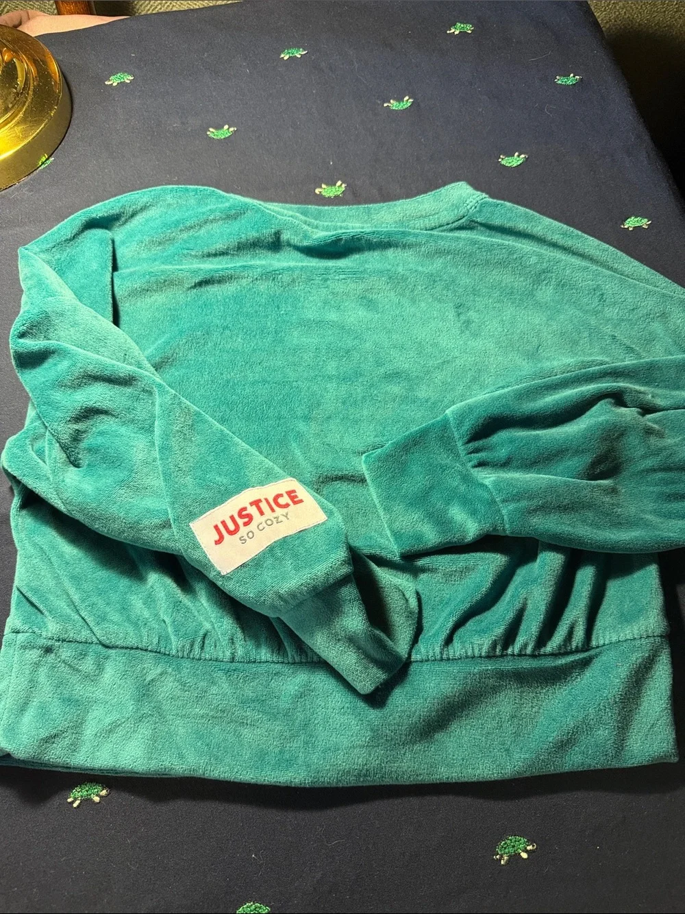 Justice Teal Green 'Nice(ish) and Totally Merry' Kids Sweatshirt